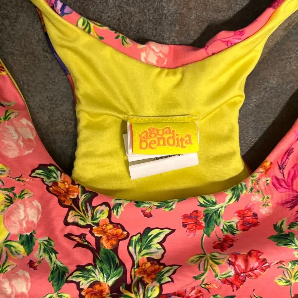 Agua Bendita girls floral 2 piece swimsuit size 2/3 T